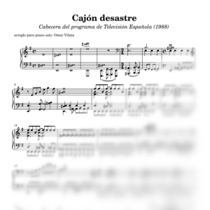 Cajón desastre (programa de TVE) - partitura para piano
