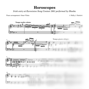 Horoscopes (Eurovisión 1981) - partitura de arreglo para piano