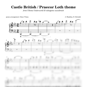 Castle British (Ultima Underworld II) - partitura de arreglo para piano
