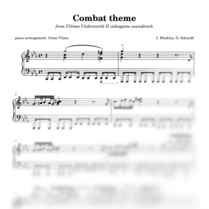Combat theme (Ultima Underworld II) - partitura de arreglo para piano