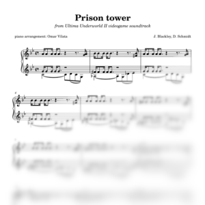 Prison Tower (Ultima Underworld II) - partitura de arreglo para piano